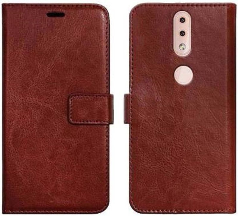 Urban Tech Flip Cover for Nokia 4.2Flip Case | Magnetic Closure | Shock Proof Wallet Flip Cover  (Brown, Magnetic Case, Pack of: 1)