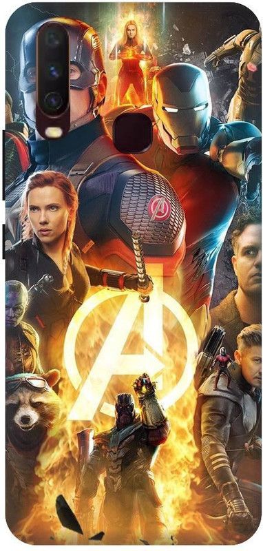 URCHIN Back Cover for vivoY15Avengers, infinity wars, end game, superheros, iron man  (Multicolor, Shock Proof, Pack of: 1)