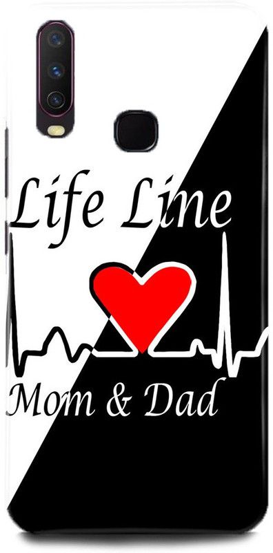 play fast Back Cover for Vivo Y17/1902 MOM DAD PRINTED  (Multicolor, Hard Case, Pack of: 1)
