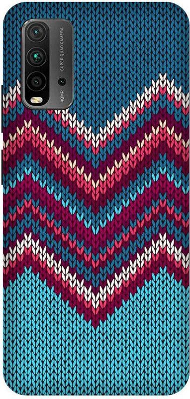 UMPRINT Back Cover for Redmi 9 Power Fabric Texuter Design Printed Back Cover  (Multicolor, Hard Case, Pack of: 1)