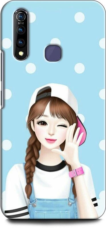 KEYCENT Back Cover for Vivo Z1Pro, Vivo 1951 GIRL, ANIME, PINK, LOVELY GIRL, CARTOON, CUTE GIRL, DOLL  (Multicolor, Pack of: 1)