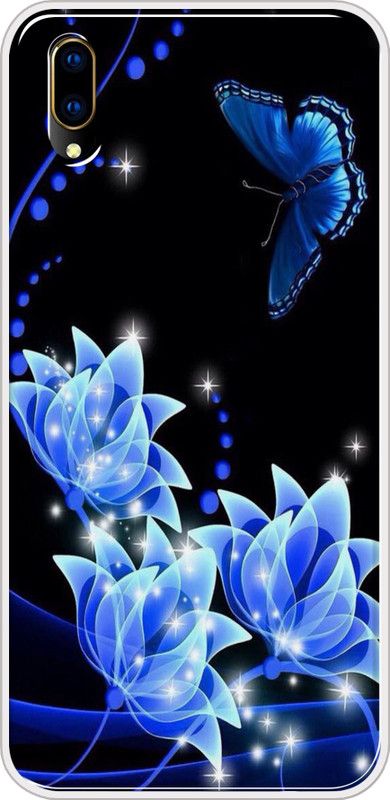 Hansviprint Back Cover for Vivo V11 Pro  (Black, Blue, Grip Case, Silicon, Pack of: 1)