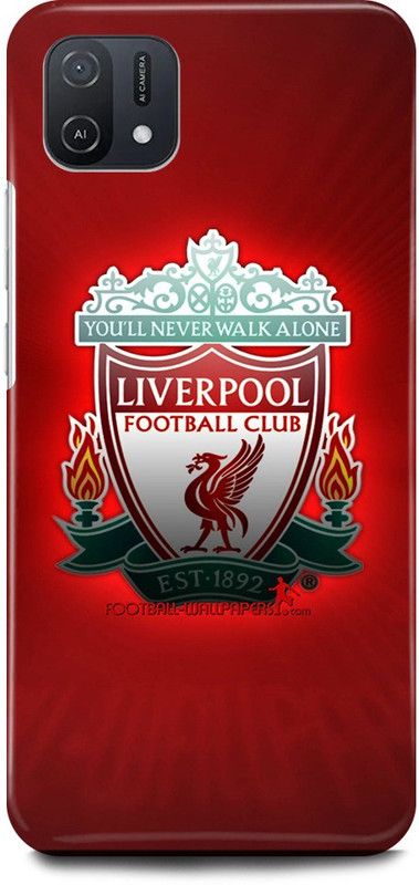 FIKORA Back Cover for OPPO A16k, CPH2349, LIVERPOOL SLOGAN, LOGO, FOOTBALL, YOUWILLNEVERWALKALONE  (Red, Hard Case, Pack of: 1)