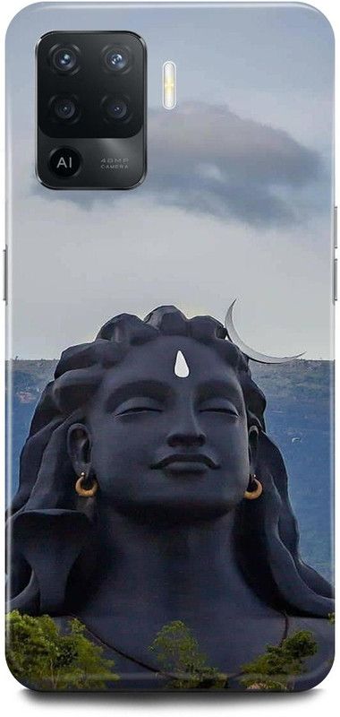 JUGGA Back Cover for Oppo A94, CPH2203, ADIYOGI, SHIVA, STATUE, SHIV, JI, MAHADEV, MAHAKAL  (Grey, Hard Case)