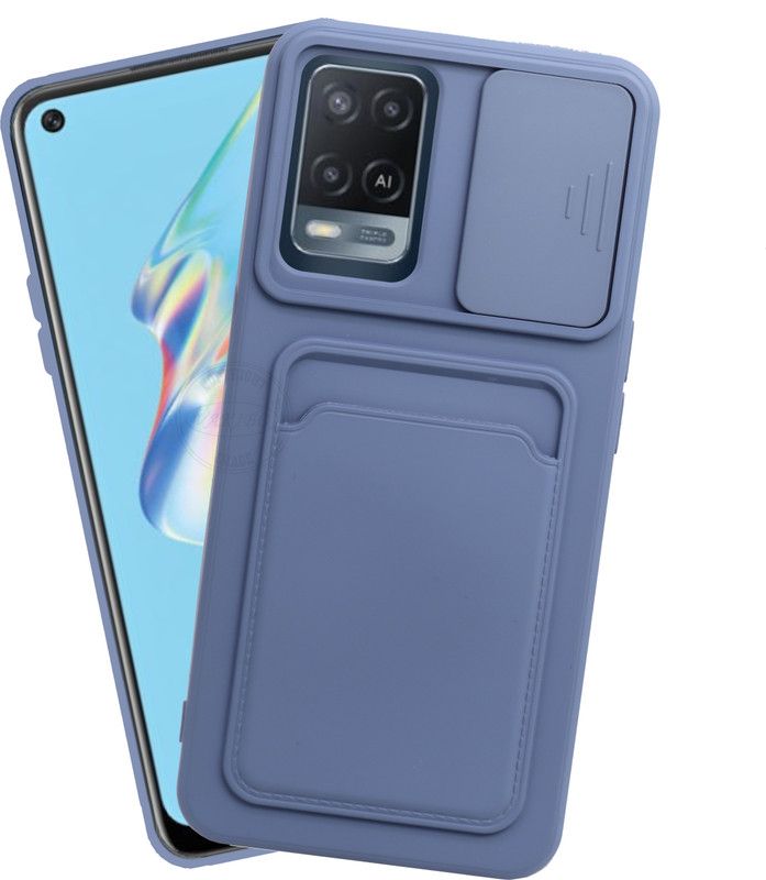 VAKIBO Back Cover for Oppo A54  (Blue, Grip Case, Pack of: 1)