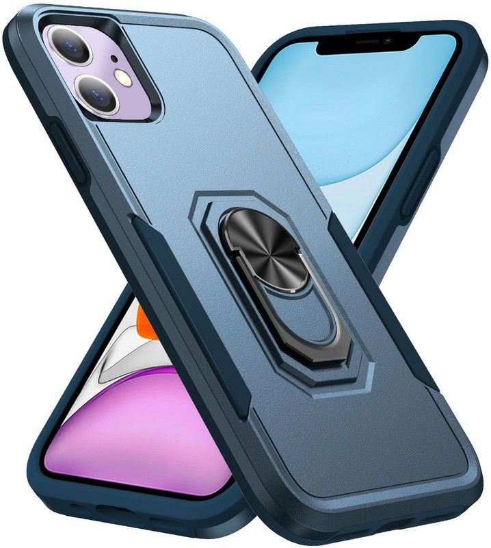 Mofi Back Cover for Apple iPhone 11  (Blue, Dual Protection, Pack of: 1)