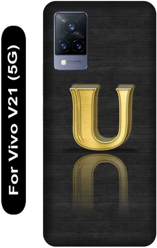 SSMORYA Back Cover for Vivo V21 5G  (Black, Gold, Hard Case, Pack of: 1)