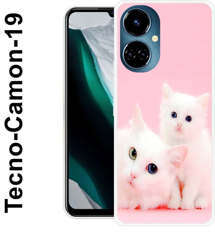 SUPER CASE Back Cover for Tecno Camon 19  (Pink, Silicon)