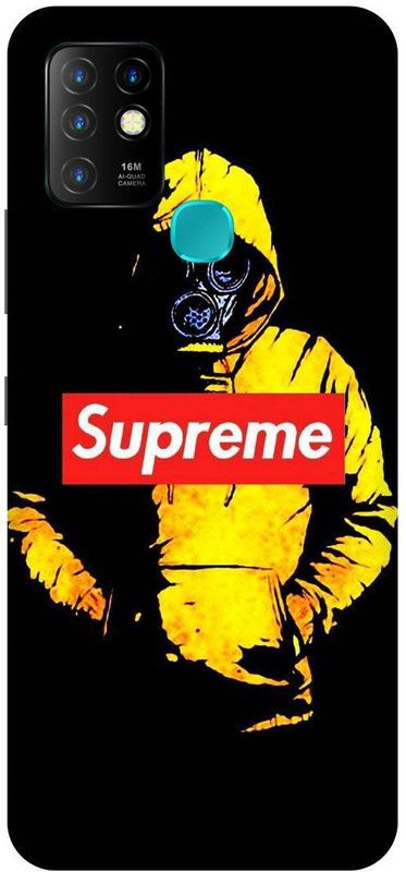 FIKORA Back Cover for Infinix Hot 10, X682B, SUPREME, LOGO, SIGN, EMBLEM, BOY  (Yellow, Hard Case, Pack of: 1)