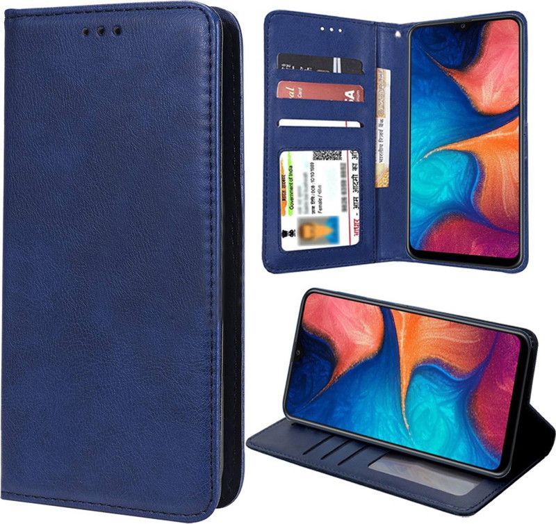 Unistuff Flip Cover for Samsung Galaxy A20, Samsung Galaxy M10s  (Blue, Dual Protection, Pack of: 1)