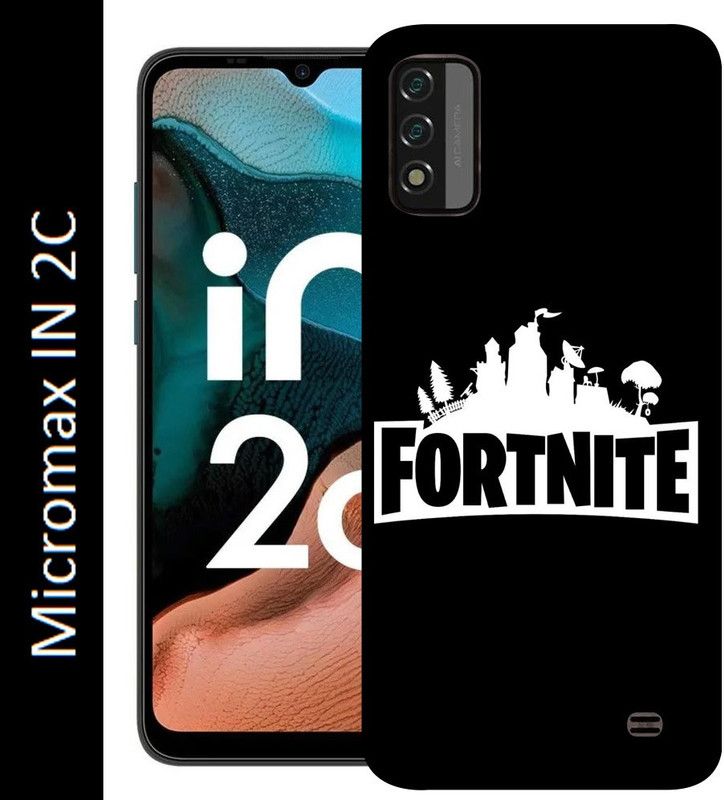 Gabroo Back Cover for Micromax IN 2C  (Black, White, Grip Case, Silicon)