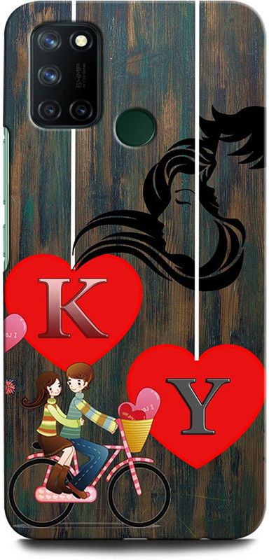 ORBIQE Back Cover for Realme 7i KY, K LOVE Y, Y LOVE K, K LETTER, Y LETTER, KY NAME  (Multicolor, Hard Case, Pack of: 1)