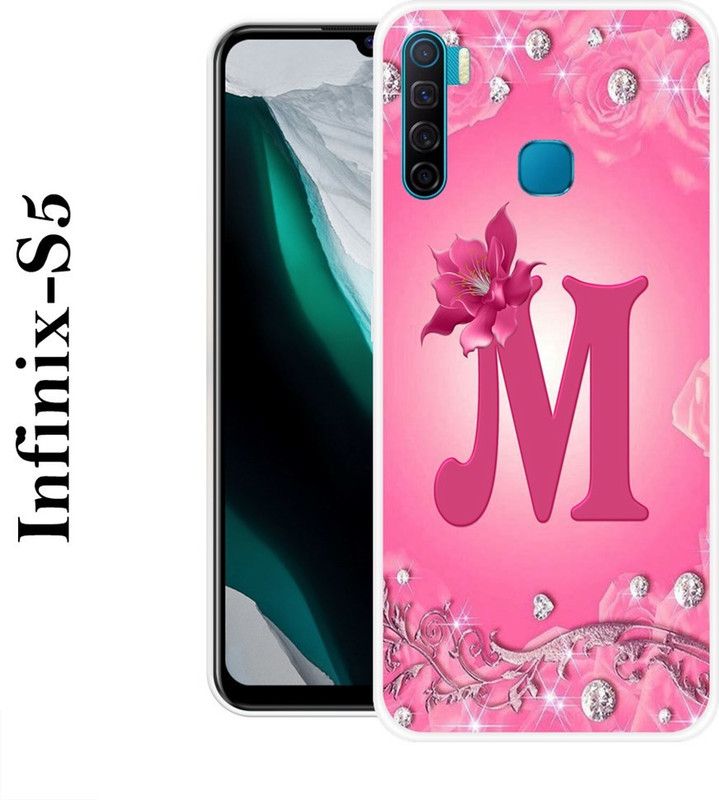 REALKING Back Cover for Infinix S5, Infinix S5 Lite  (Pink, White, Silicon)