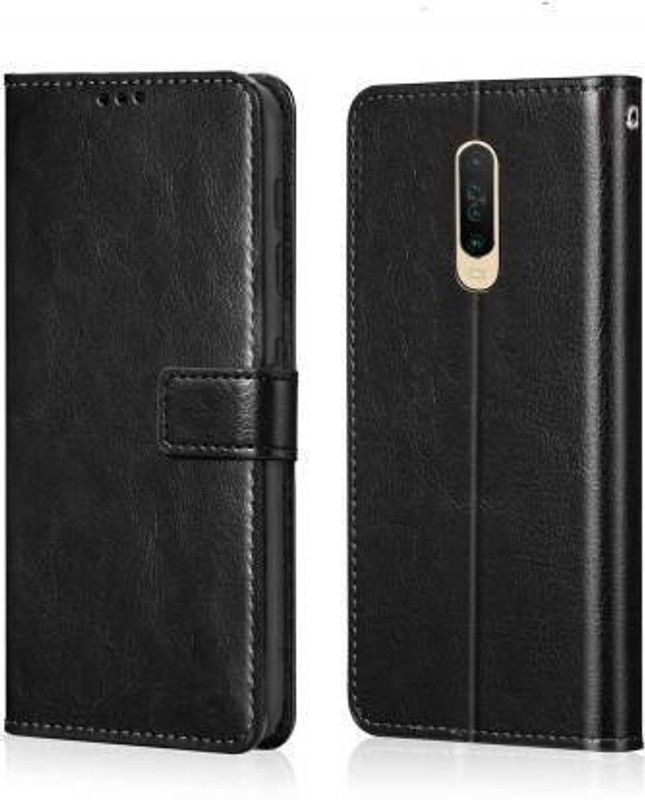 Just Be You Flip Cover for Xiaomi Redmi K30 5G Flip Cover Magnetic Leather Wallet Case Shockproof TPU  (Black, Dual Protection, Pack of: 1)