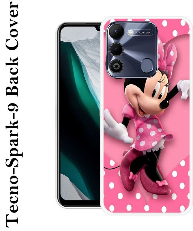SHIVKUDI Back Cover for Tecno Spark 9  (Pink, Silicon)