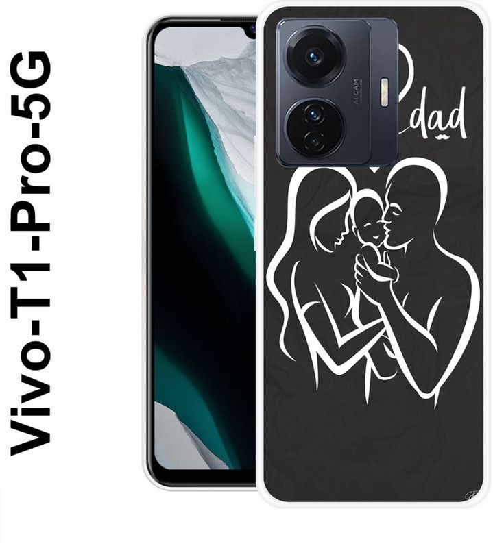 SIMAWAT Back Cover for Vivo T1 Pro 5G  (Grey, White, Grip Case, Silicon)