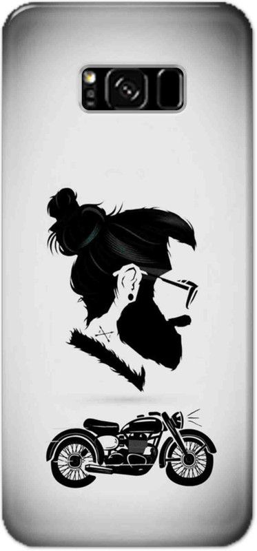 NDCOM Back Cover for Samsung Galaxy S8 Beard Bike Boy Printed  (Multicolor, Hard Case, Pack of: 1)