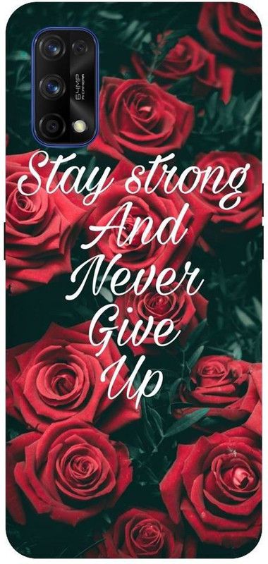 URCHIN Back Cover for Realme 7 Never give up, motivation, Quotes, Inspiritaional  (Multicolor, Shock Proof, Pack of: 1)
