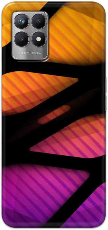 NDCOM Back Cover for Realme 8i Yellow Orange Printed  (Multicolor, Hard Case, Pack of: 1)