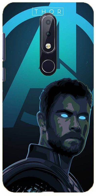 NDCOM Back Cover for Nokia 6.1 Plus Avengers End Game Thor Printed  (Multicolor, Hard Case, Pack of: 1)