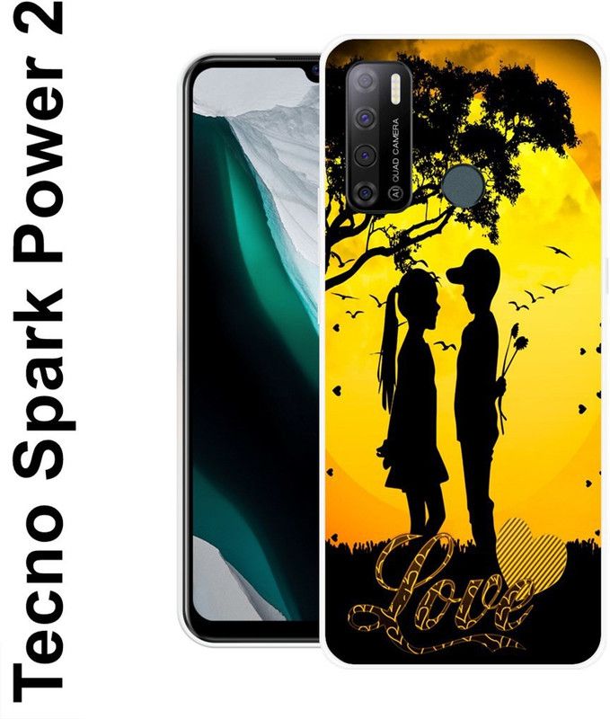 Sswastik Back Cover for Tecno Spark Power 2  (Black, Yellow, Silicon)