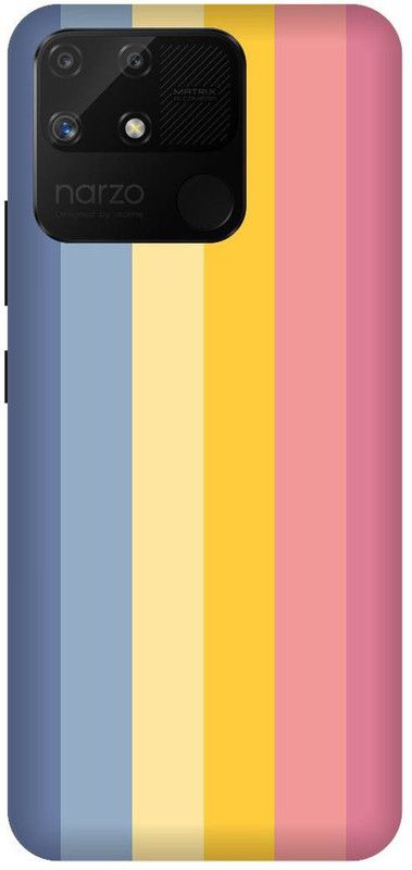 itrusto Back Cover for realme Narzo 50A , realme Narzo 50A Multicolour Stripes BACK COVER  (Multicolor, Pack of: 1)