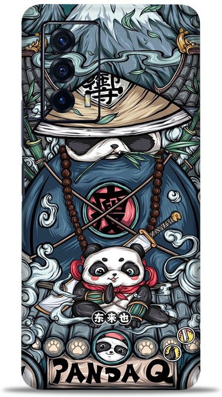 OggyBaba Vivo Iqoo Z5, Mobile back skin guard, An elegant skin for your Mobile Skin  (Ninja Panda skin multicolor with ultra matte finish)
