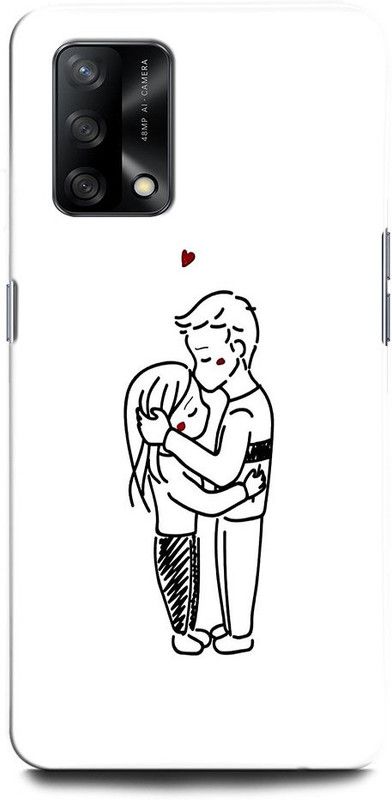ORBIQE Back Cover for OPPO F19 CPH2219 GIRL BOY, ANIME, LOVE, SWEET COUPLE, GIRL KISS,  (Multicolor, Hard Case, Pack of: 1)