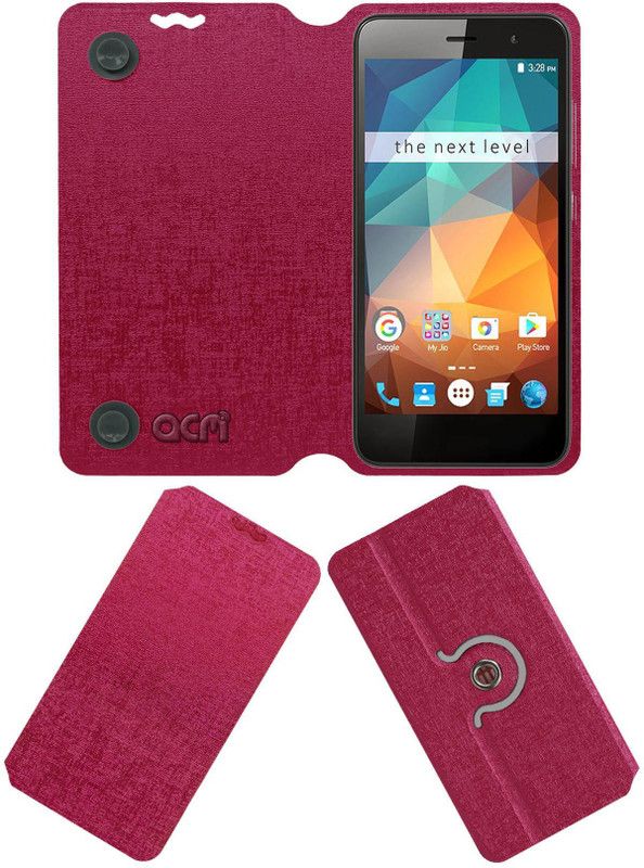 ACM Flip Cover for Xolo Era 2x 3gb  (Pink, Cases with Holder, Pack of: 1)