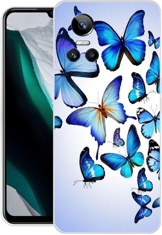 REALKING Back Cover for Realme GT Neo 3  (Blue, Grip Case, Silicon, Pack of: 1)