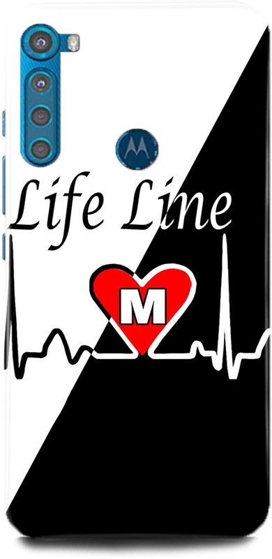 JUGGA Back Cover for MOTOROLA One Fusion+, M, NAME, LETTER, ALPHABET, LIFELINE  (Multicolor, Hard Case, Pack of: 1)