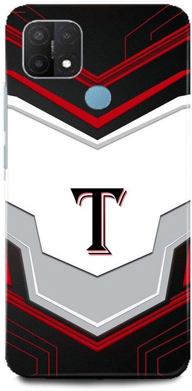 Afterglow Back Cover for Oppo A15 T, T LETTER, T NAME, T ALPHABET, ALPHABET  (Multicolor, Shock Proof, Pack of: 1)