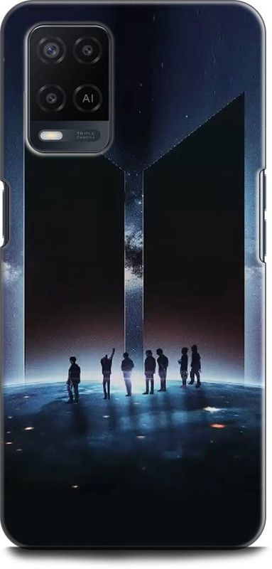 INDICRAFT Back Cover for OPPO A54, CPH2239 HEARTBEAT, BTS, BEAT, HEART, WORLD  (Multicolor, Dual Protection, Pack of: 1)