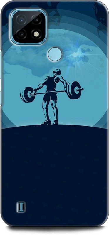 WallCraft Back Cover for Realme C21, RMX3201 GYM, FITNESS, STOP WISHING START DOING, BODYBUILDER  (Multicolor, Dual Protection, Pack of: 1)