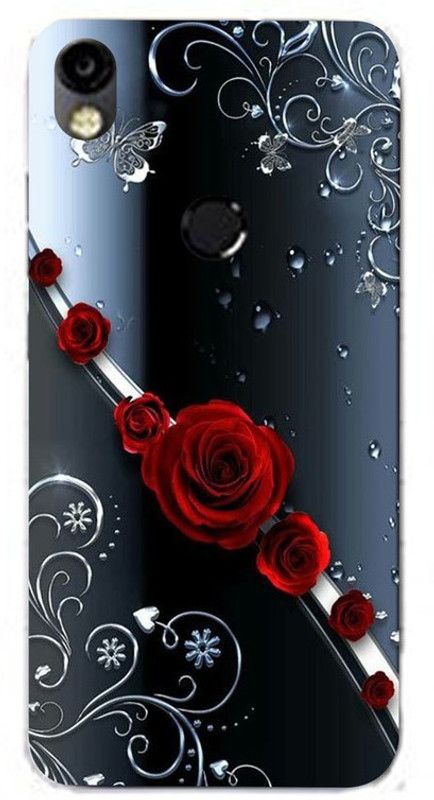 Golden Mask Back Cover for Tecno Camon i Black Background And Red Rose  (Multicolor, Waterproof, Silicon, Pack of: 1)