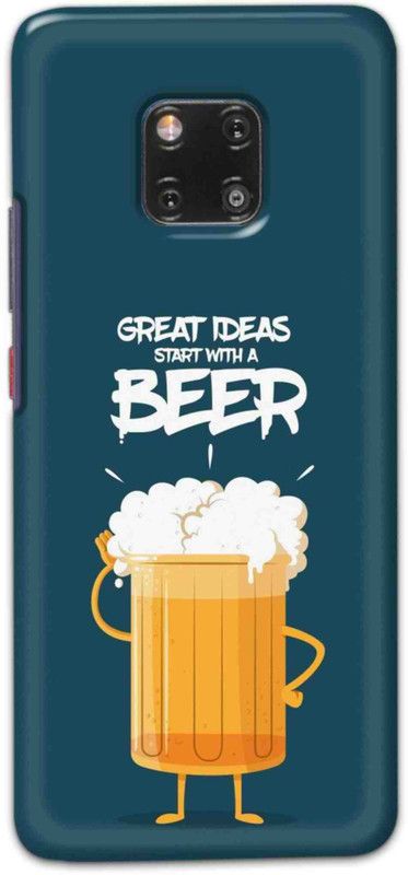 NDCOM Back Cover for Huawei Mate 20 Pro Great Ideas Starts With Beer Printed  (Multicolor, Hard Case, Pack of: 1)