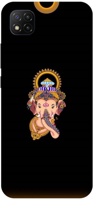 UMPRINT Back Cover for Poco C3/MZB07RJIN Lord Ganesh Ganesh JI Printed Back Cover  (Multicolor, Hard Case, Pack of: 1)