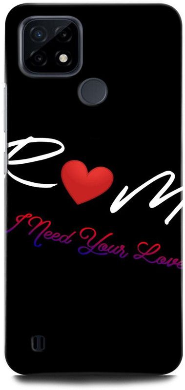 ORBIQE Back Cover for Realme C25Y RMX3265 R NAME, M NAME, RM LOVE, RM COUPLE, RM HEART LOVE  (Multicolor, Hard Case, Pack of: 1)