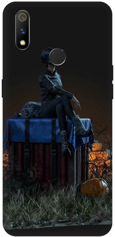 THE NARAYANA COLLECTIONS Back Cover for REALME 3-RMX1825-PUBG,DROP,LOOT,FUNKY,GAME,GROZA  (Multicolor, Hard Case, Pack of: 1)