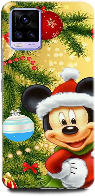 Afterglow Back Cover for Vivo V20 pro MICKEY MOUSE, SANTA, CARTOONS, CHRISTMAS  (Multicolor, Shock Proof, Pack of: 1)