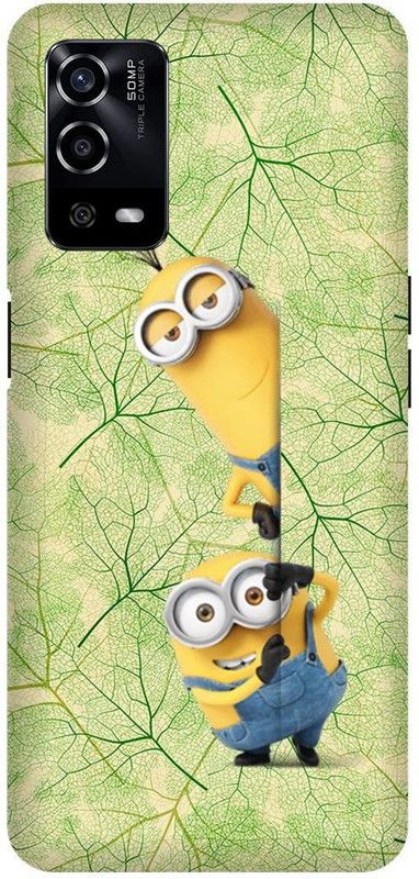 UMPRINT Back Cover for Oppo A55/CPH2325, Minions Cartoon Comic Printed Back Cover  (Multicolor, Hard Case, Pack of: 1)