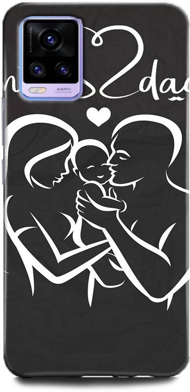 Afterglow Back Cover for Vivo V20 pro  (Black, White, Shock Proof, Pack of: 1)