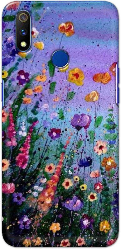 NDCOM Back Cover for Realme 3i Flowers Design Printed  (Multicolor, Hard Case, Pack of: 1)
