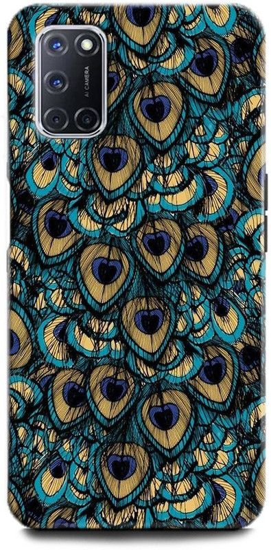 INDICRAFT Back Cover for OPPO A52, CPH2061 PEACOCK, PEAFOWL, BIRD, FEATHER, COLORFULL  (Multicolor, Hard Case, Pack of: 1)