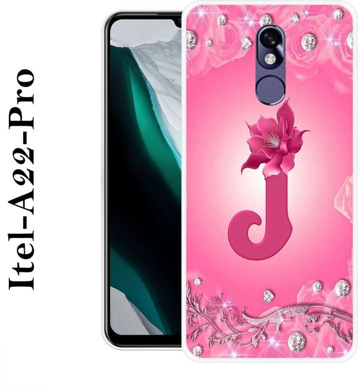 SUPERCASE Back Cover for Itel A22 Pro  (Pink, Silver, Grip Case, Silicon)