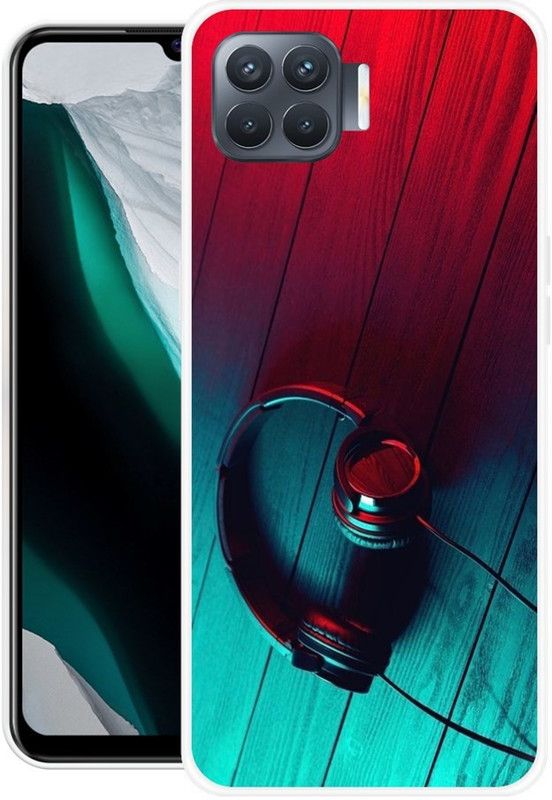Krtagy Back Cover for Oppo F17 Pro  (Blue, Red, Dual Protection, Silicon, Pack of: 1)