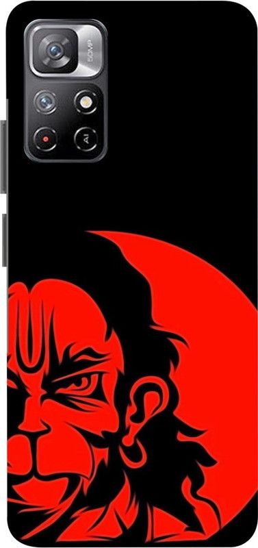 PRATEEKSH Back Cover for Redmi Note 11T 5G(21091116AI
)  (Black, Orange)