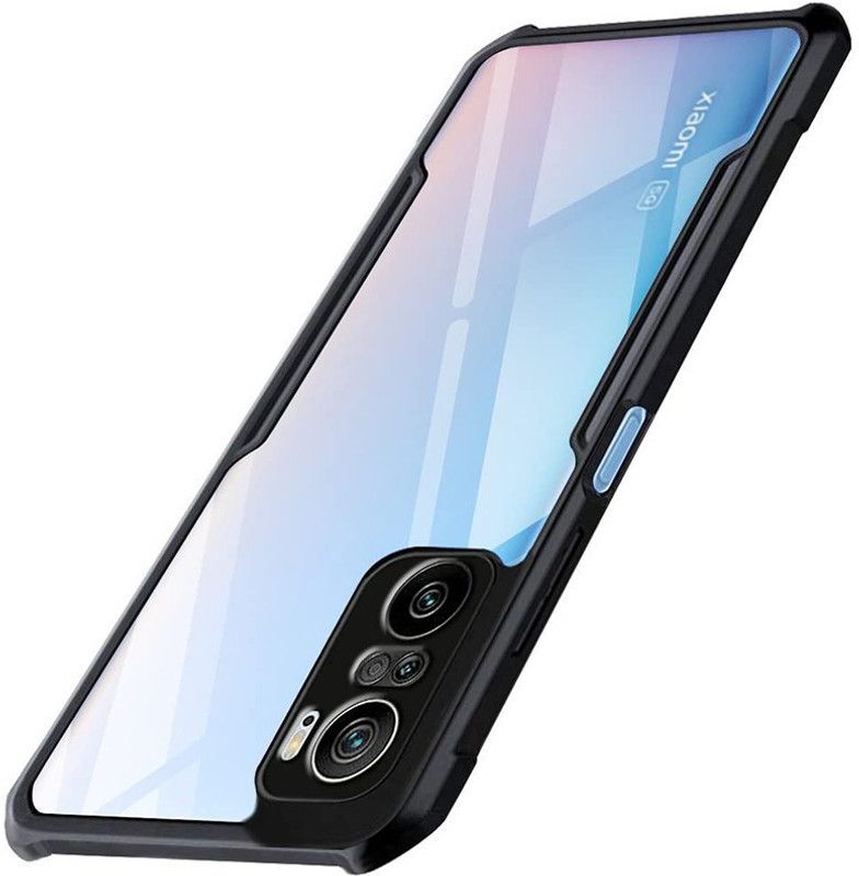 EmptyMinds Back Cover for Mi Redmi 11X  (Black, Transparent, Dual Protection, Pack of: 1)