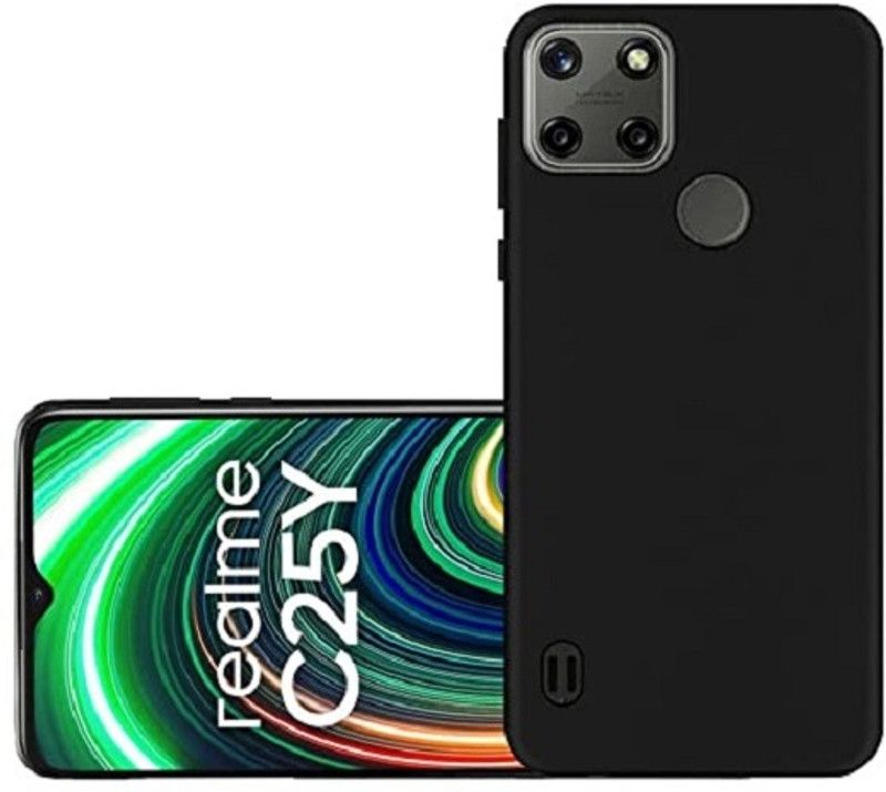 COVERNEW Back Cover for Oppo RMX3265 / Realme C25Y  (Black, Dual Protection, Pack of: 1)