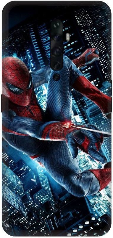 SSMORYA Back Cover for OPPO Reno2 F (Spiderman) Printed Back Cover  (Multicolor, Shock Proof, Pack of: 1)